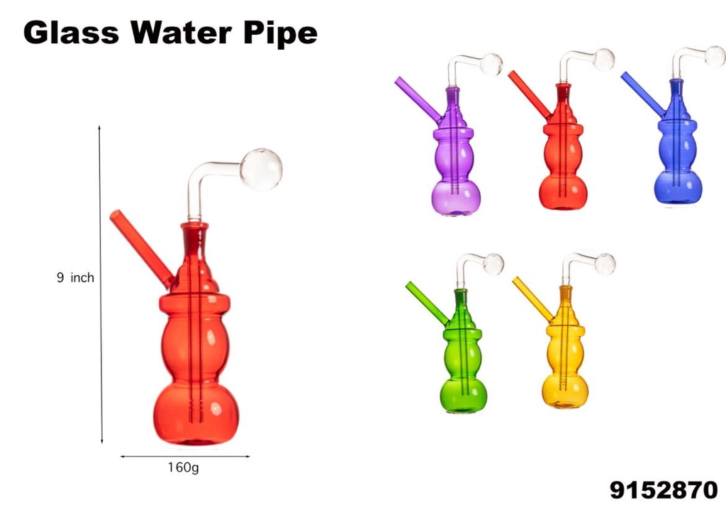 FEEDING BOTTLE GLASS WATER PIPE #9152870 ASSORTED COLORS