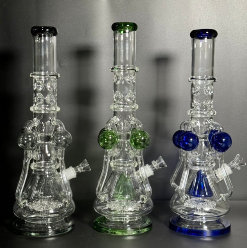 GLASS WATER PIPE 17.5" #DYW-64 ASSORTED COLORS