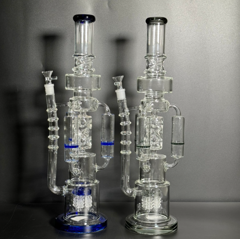 GLASS WATER PIPE 19.5" #DYW-62 ASSORTED COLORS