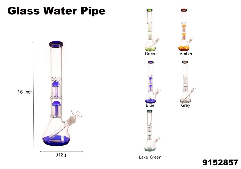 GLASS WATER PIPE #9152857 XYZ-176 ASSORTED COLORS