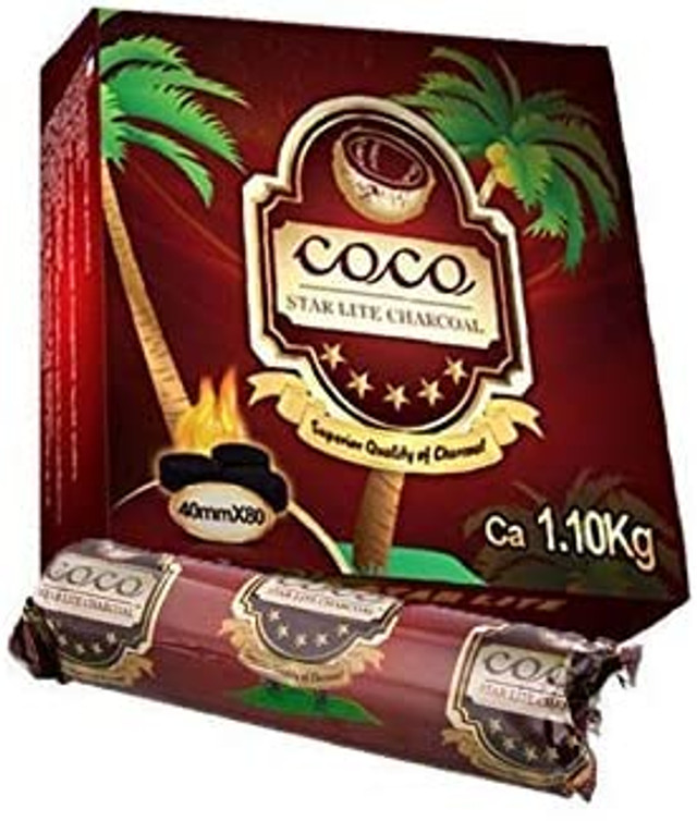 COCO STAR LITE CHARCOAL BOX OF 8