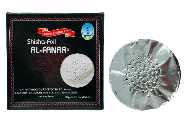 AL-FANAR ALUMINIUM SHISHA-FOIL WITH HOLES 50CT
