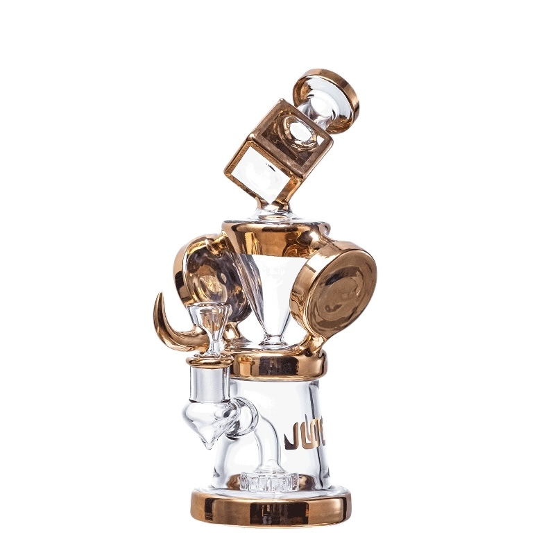 JUICYJ I SEE YOUR CUBE AND I RAISE YOU A CIRCLE GLASS WATER PIPE #JJ-275