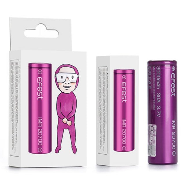 EFEST IMR 20700 3100MAH BATTERY 2CT