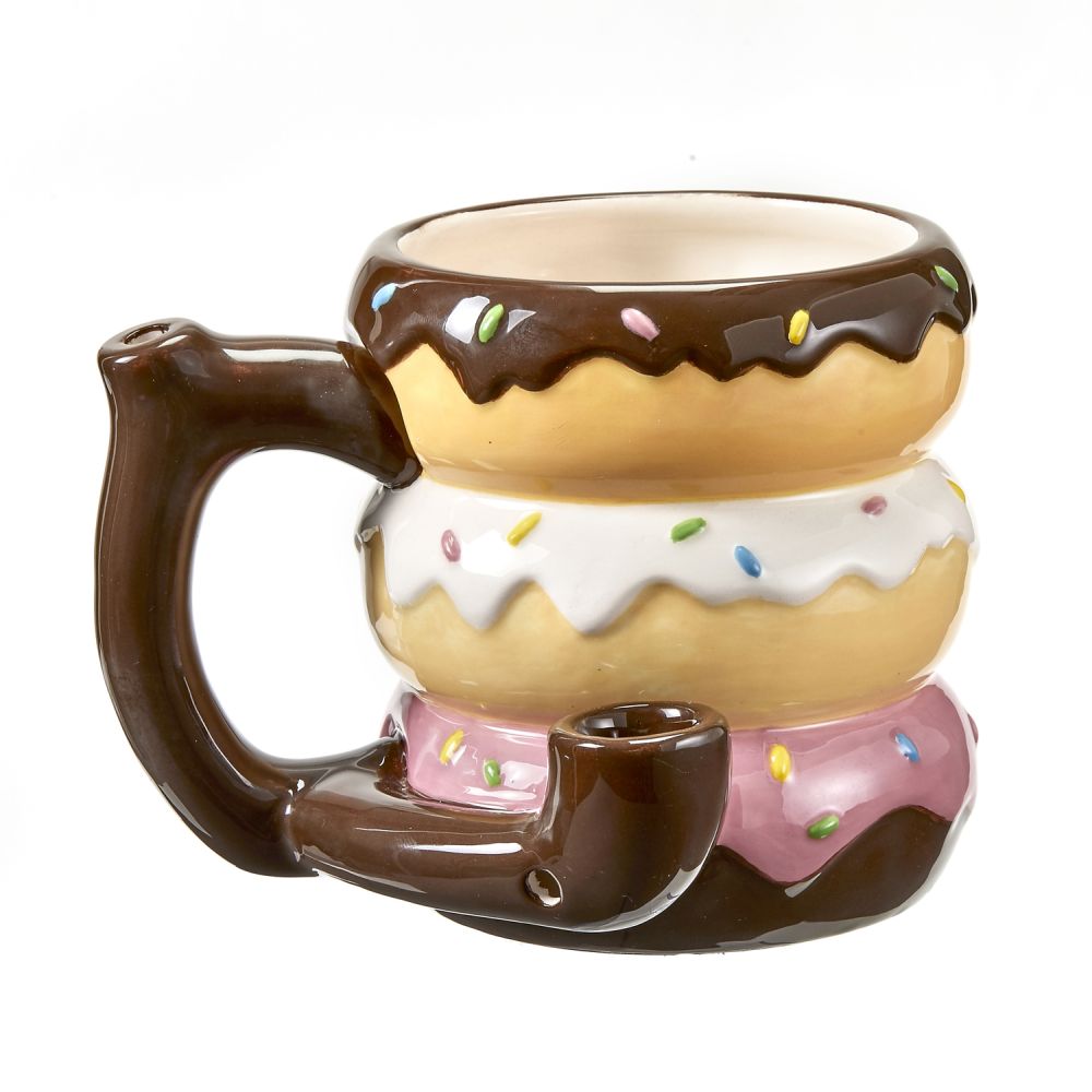FASHIONCRAFT CERAMIC DONUT PIPE MUG #82432