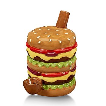 FASHIONCRAFT CERAMIC CHEESEBURGER PIPE #88150