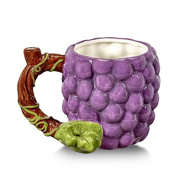 FASHIONCRAFT CERAMIC GRAPE PIPE MUG #88152