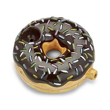 FASHIONCRAFT CERAMIC CHOCOLATE DONUT PIPE #82559