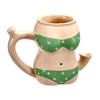 FASHIONCRAFT CERAMIC GREEN BIKINI MUG #82471