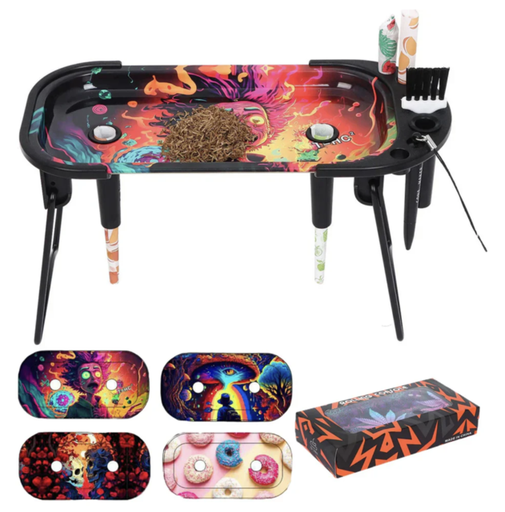 [G-PI-27179] G-PIN SQUARE ROLLING CONSOLE #JA-568 ASSORTED DESIGNS