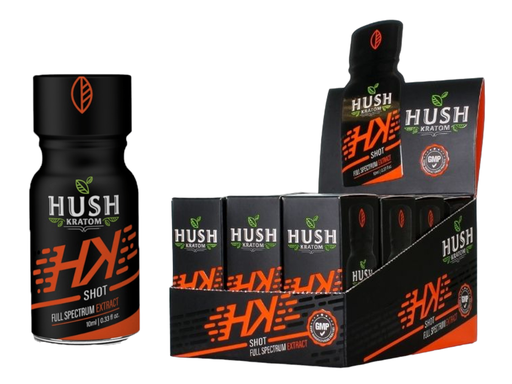 [HUSH-15130] HUSH HK EXTRACT KRATOM SHOTS 10ML BOX OF 12