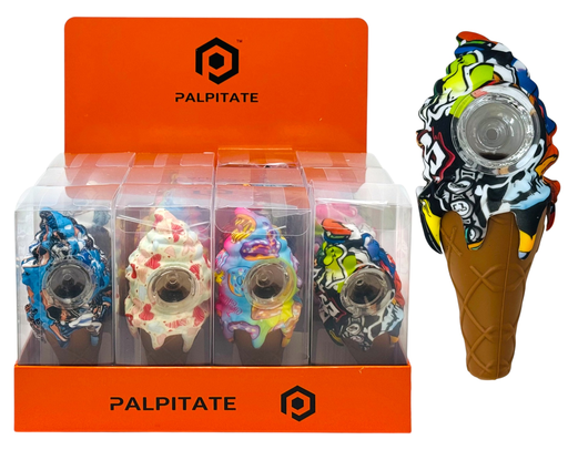 [Temp-HAM-003788] PALPITATE ICE CREAM DESIGN SILICONE PIPES #PI-045 BOX OF 12