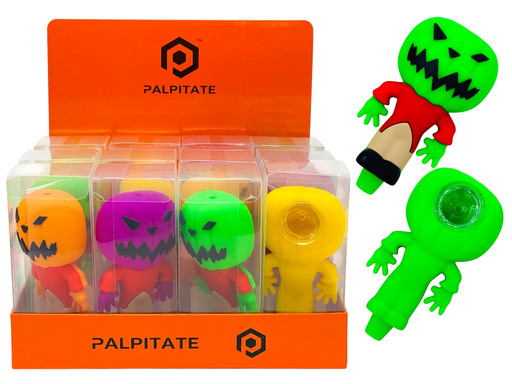 [Temp-HAM-003792] PALPITATE PUMPKIN DESIGN SILICONE PIPES #PI-043 BOX OF 12