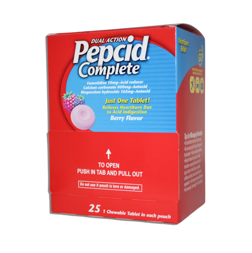[Temp-HAM-003797] PEPCID COMPLETE HEARTBURN RELIEF CHEWABLE TABLETS BOX OF 25