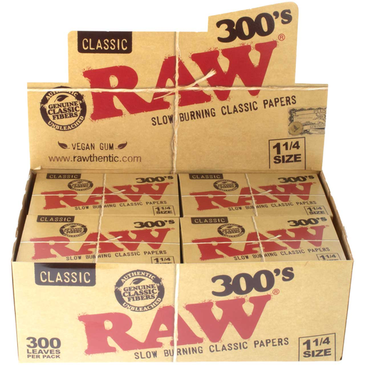 [Temp-HAM-004026] RAW 1 1/4 CLASSIC ROLLING PAPERS 300CT BOX OF 20