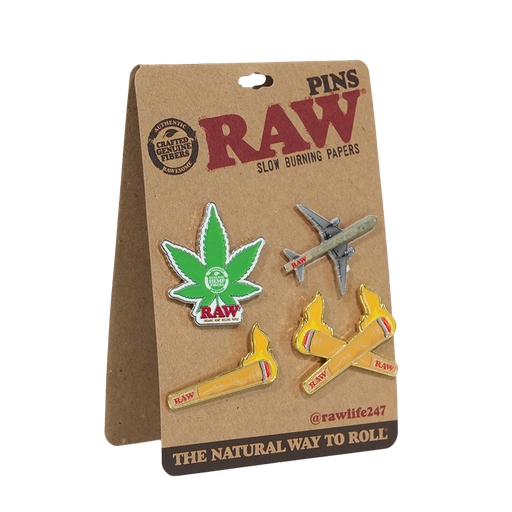 [Temp-HAM-004052] RAW CLASSIC BADGE PINS 4PK