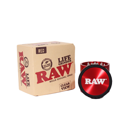 [Temp-HAM-004083] RAW LIFE GRINDER CLEAR VIEW MODULAR GRINDER RED