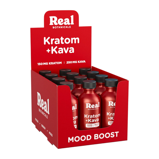 [Temp-HAM-004164] REAL BOTANICALS 400MG KRATOM + KAVA SHOTS BOX OF 12
