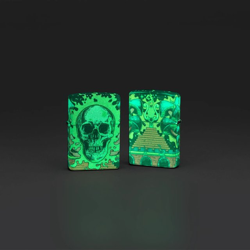 [191693535372] ZIPPO LIGHTER SKULL DESIGN 48640