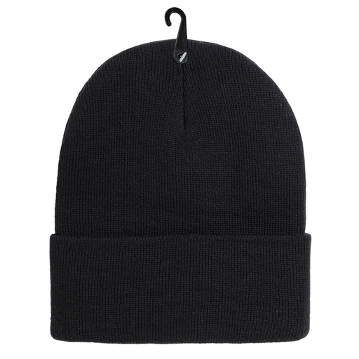 [Temp-HAM-004345] SKULL CAP PLAIN BLACK 12CT BAG