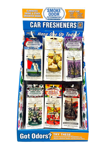 [Temp-HAM-004356] SMOKE ODOR CAR FRESHNERS DISPLAY OF 72