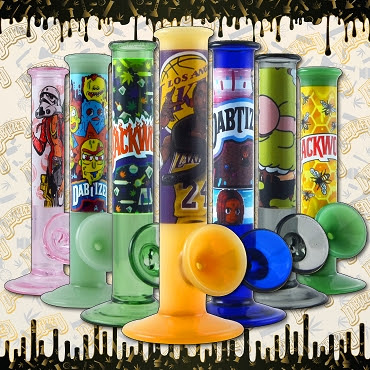 [Temp-HAM-004580] STRAIGHT WATER PIPE GLASS 2 IN 1 HAND PIPE & HONEY STRAW