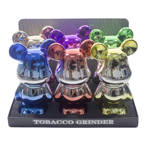[Temp-HAM-004673] TOBACCO GRINDER BEAR RAINBOW DESIGN 3 PARTS #GR351 BOX OF 6