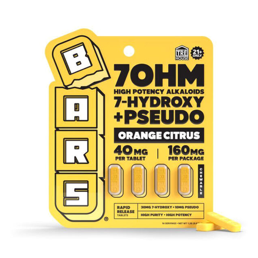 [Temp-HAM-004737] TRE HOUSE BARS 40MG 7-HYDROXY + PSEUDO KRATOM CAPSULES BLISTER 4CT