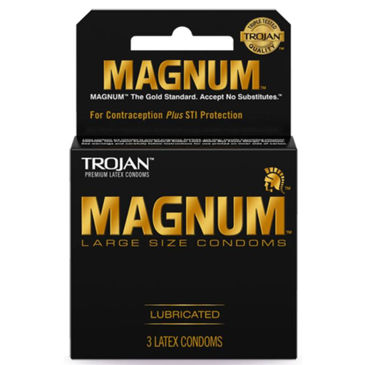[Temp-HAM-004745] TROJAN MAGNUM LARGE SIZE LUBRICATED CONDOMS 3CT BOX OF 6