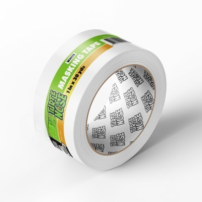 [Temp-HAM-004776] TURTLE NOSE WHITE MASKING TAPE 1" X 30YDS BOX OF 6