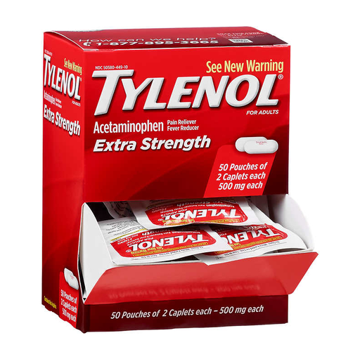 [Temp-HAM-004780] TYLENOL ACETAMINOPHEN EXTRA STRENGTH 2CT BOX OF 25