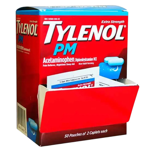 [Temp-HAM-004784] TYLENOL PM ACETAMINOPHEN EXTRA STRENGTH 2CT BOX OF 25