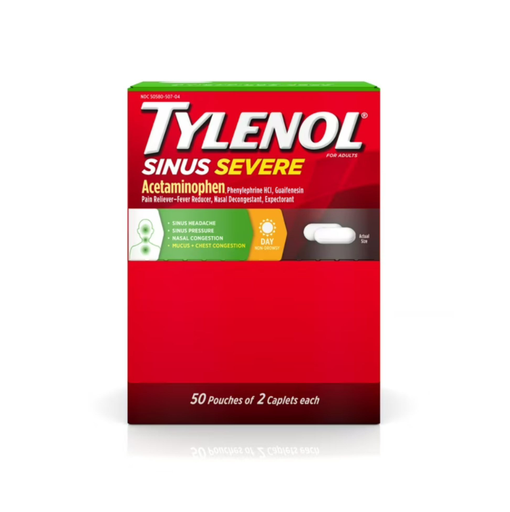 [Temp-HAM-004787] TYLENOL SINUS SEVERE ACETAMINOPHEN TABLETS 2CT BOX OF 50