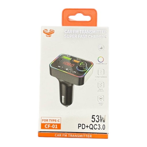 [Temp-HAM-005029] VITOG CAR FM TRANSMITTOR + CHARGER 53W TYPE C