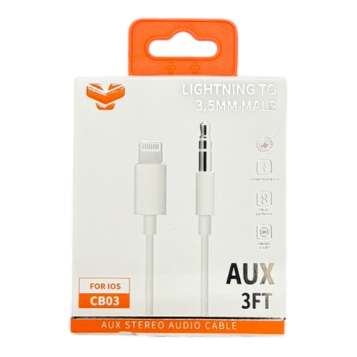 [Temp-HAM-005032] VITOG LIGHTNING TO AUX 3.5FT MALE CABLE