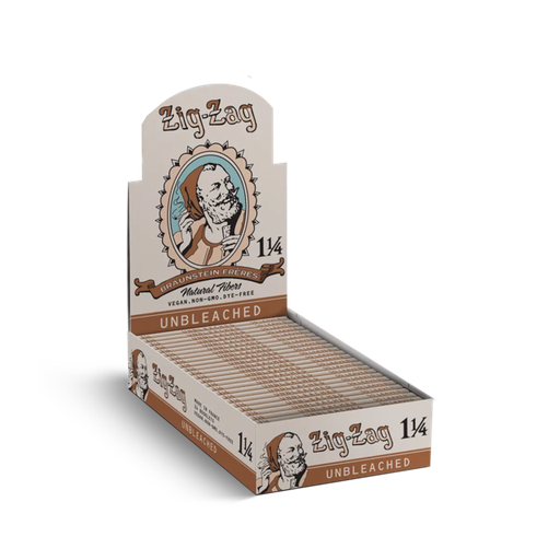 [Temp-HAM-005489] ZIG ZAG VINTAGE 1 1/4 UNBLEACHED ROLLING PAPERS BOX OF 24
