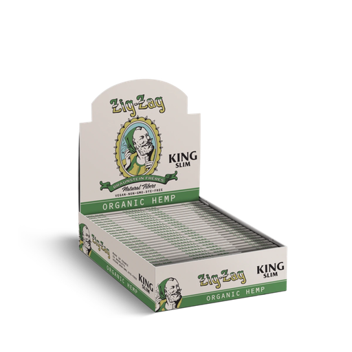 [Temp-HAM-005491] ZIG ZAG VINTAGE KING SLIM ORGANIC HEMP ROLLING PAPERS BOX OF 24
