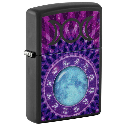 [Temp-HAM-005543] ZIPPO LIGHTER GLOWING ZODIAC DESIGN