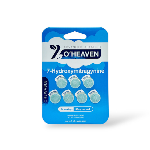 7 O'HEAVEN 20MG 7-HYDROXY KRATOM EXTRACT CHEWABLE TABLETS 7CT