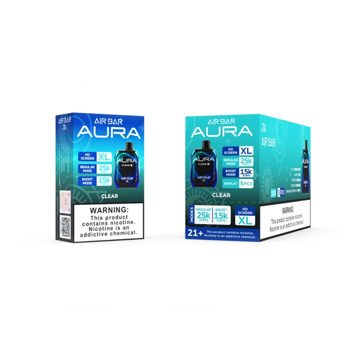 AIR BAR AURA 5% DISPOSABLE 25000 PUFFS BOX OF 5