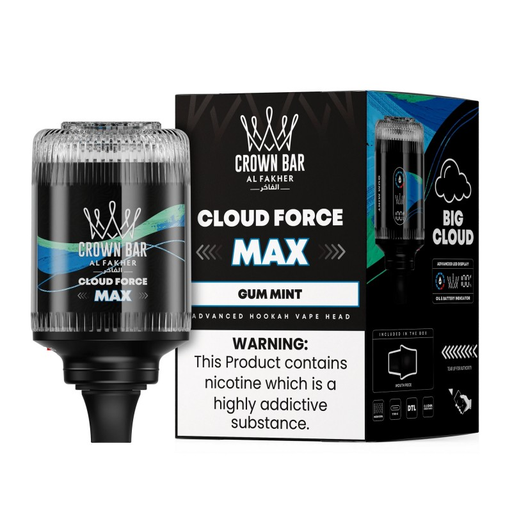 AL FAKHER CROWN BAR CLOUD FORCE MAX 5MG 50000 PUFFS DISPOSABLE E-HOOKAH HEAD