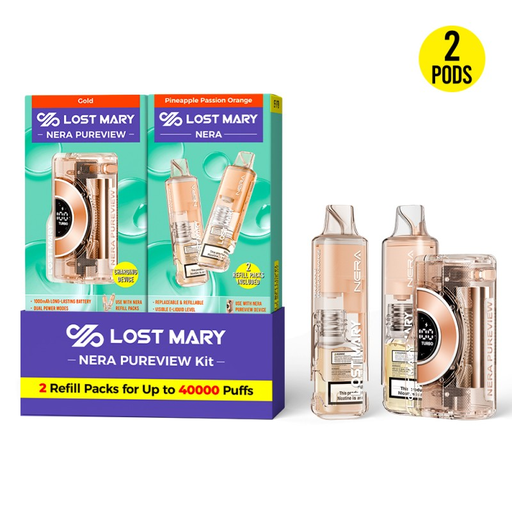 LOST MARY NERA PUREVIEW 40K 5% DISPOSABLE KIT (DEVICE + 2CT REFILL PACK BUNDLE)
