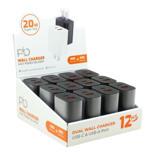 WALL CHARGER ADAPTOR 12CT FAST CHARGING