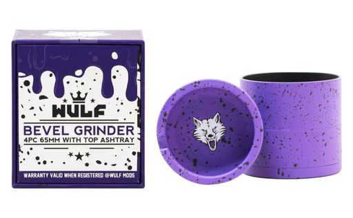 WULF 4 PARTS 65MM BEVEL GRINDER WITH TOP ASHTRAY
