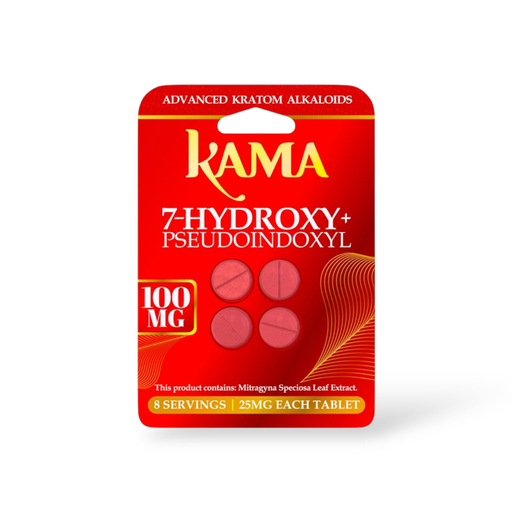 KAMA 25MG 7-HYDROXY + PSEUDOINDOXYL KRATOM BLISTER CAPSULES 4CT