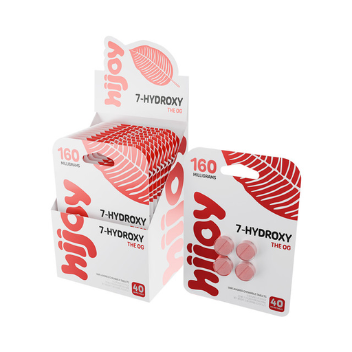 HIJOY 40MG 7-HYDROXY CHEWABLE TABLETS BLISTER 4CT
