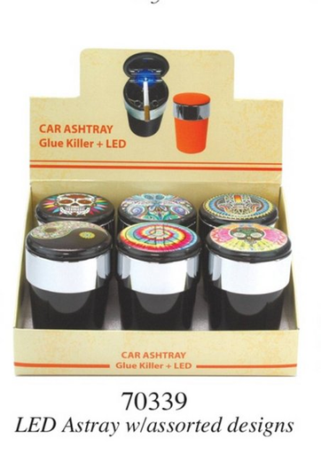 [ITM210720012922] ASHTRAY ASSORTED COLOR GS 70339 BOX OF 6