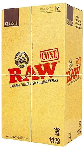 [ITM230620010148] RAW CONE KINGSIZE CLASSIC 1400 PER BOX