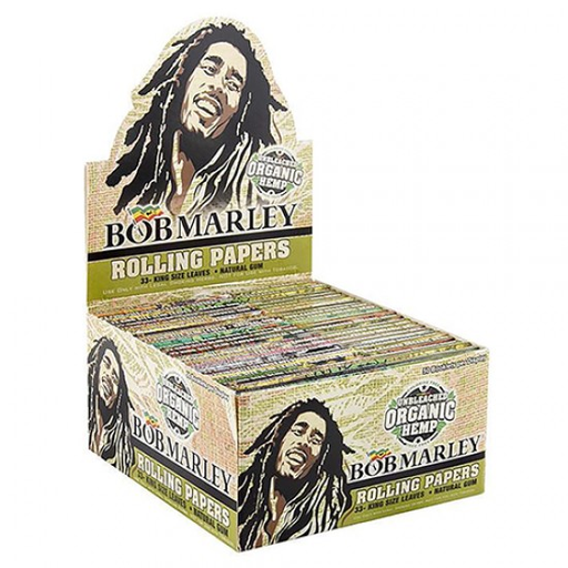 [ITM230620010319] BOB MARLEY ORGANIC HEMP KING SIZE ROLLING PAPER 33CT BOX OF 50
