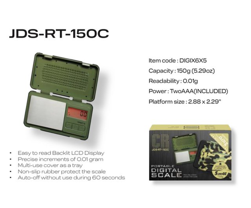 [ITM230620010382] CR JDS RT 150C PORTABLE DIGITAL SCALE 150G X 0.01G CAMULAGE